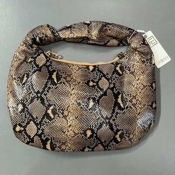 Urban Expressions Vanessa Snake Print Convertible Clutch Shoulder Bag NWT - Picture 1 of 5